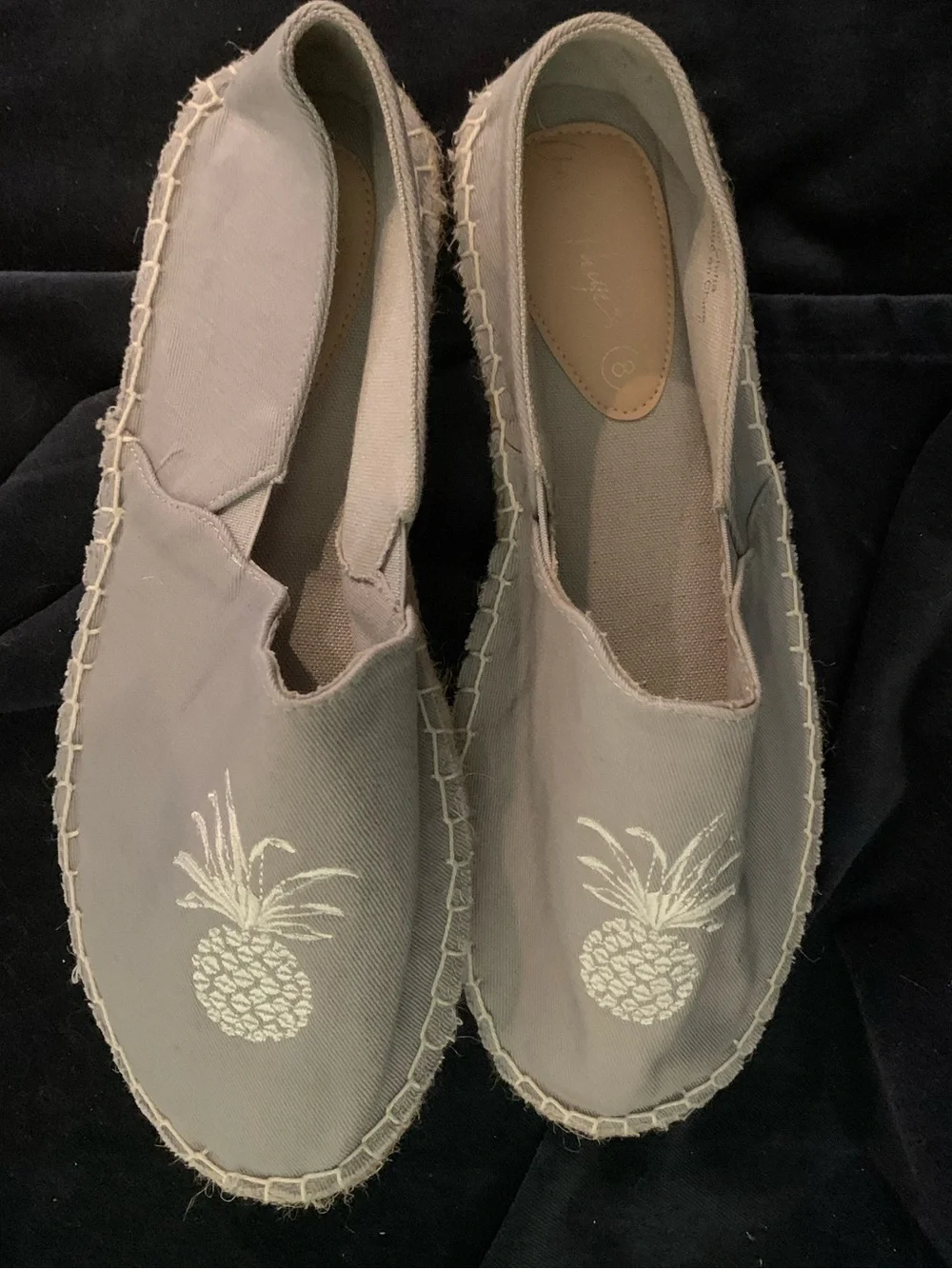 Charlie Paige Taupe Canvas Pineapple Espadrilles